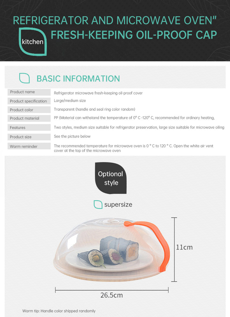 Microwave Food Cover With Handle