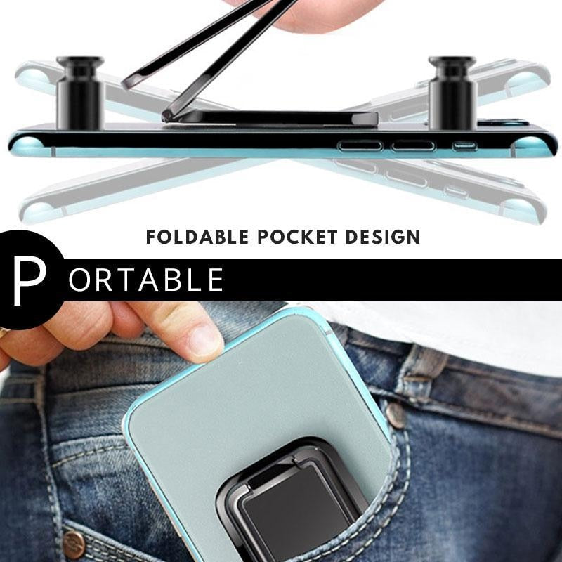 Square Double Magic Ring Phone Holder Stand