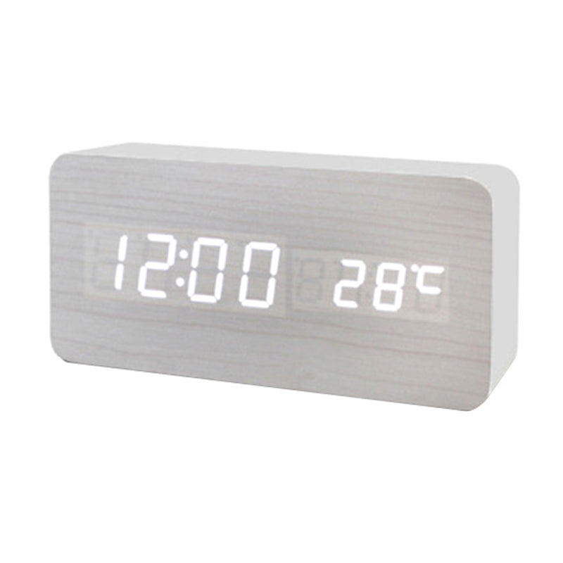 White wood white color clock