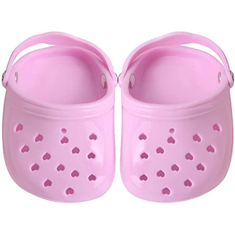 Heart Shaped Pet Dog Hole Shoes Silica Gel Breathable