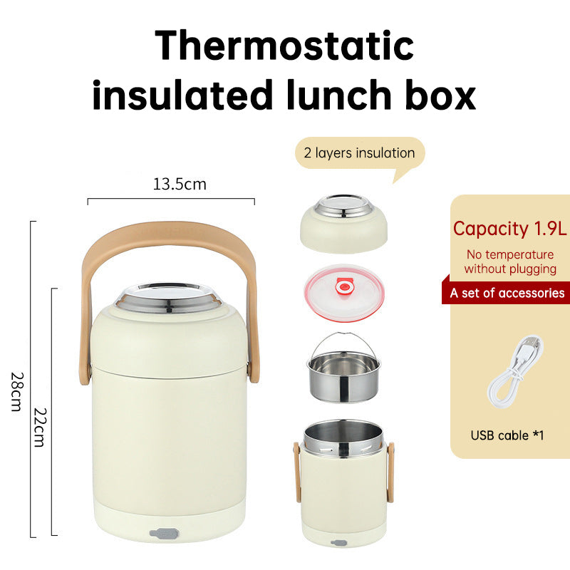 Dimension of usb heated lunch box