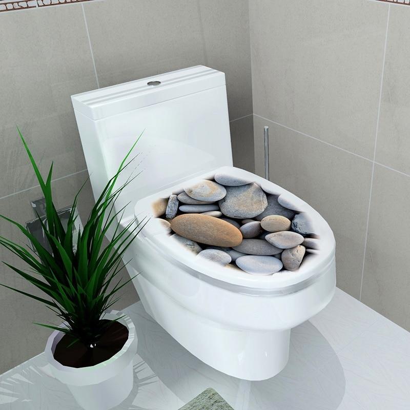 Toilet Cover Wall Stickers 3D Waterproof Bathroom stickers