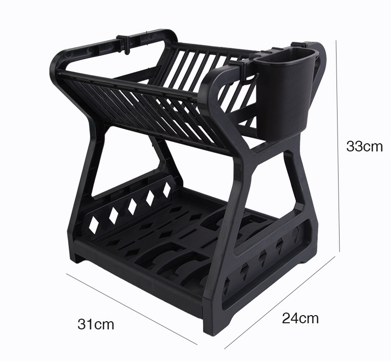 Double-Layer Drain Household Rack