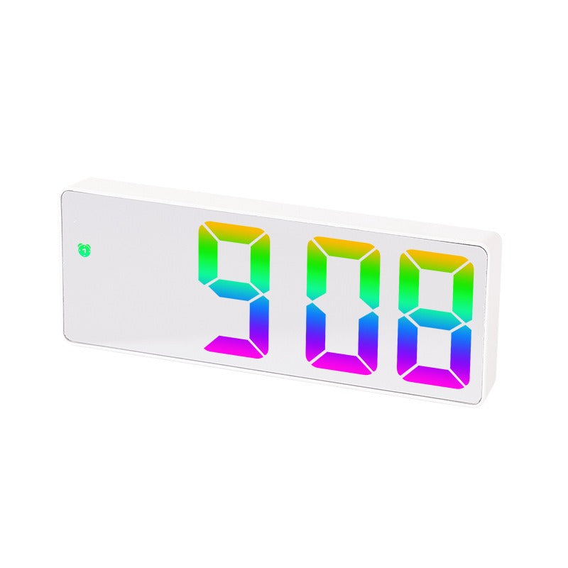 0725 White Shell mirror wall clock | love-gadgets