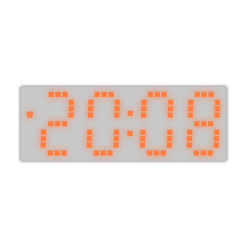 8017 Orange Lamp mirror clock | love-gadgets