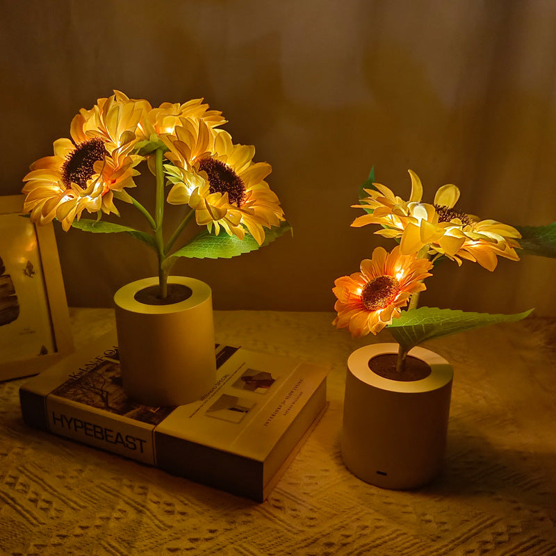 Artificial Tulip Lamp Vintage Decorative