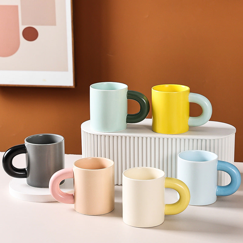 Thick Handle Ceramic Cup 