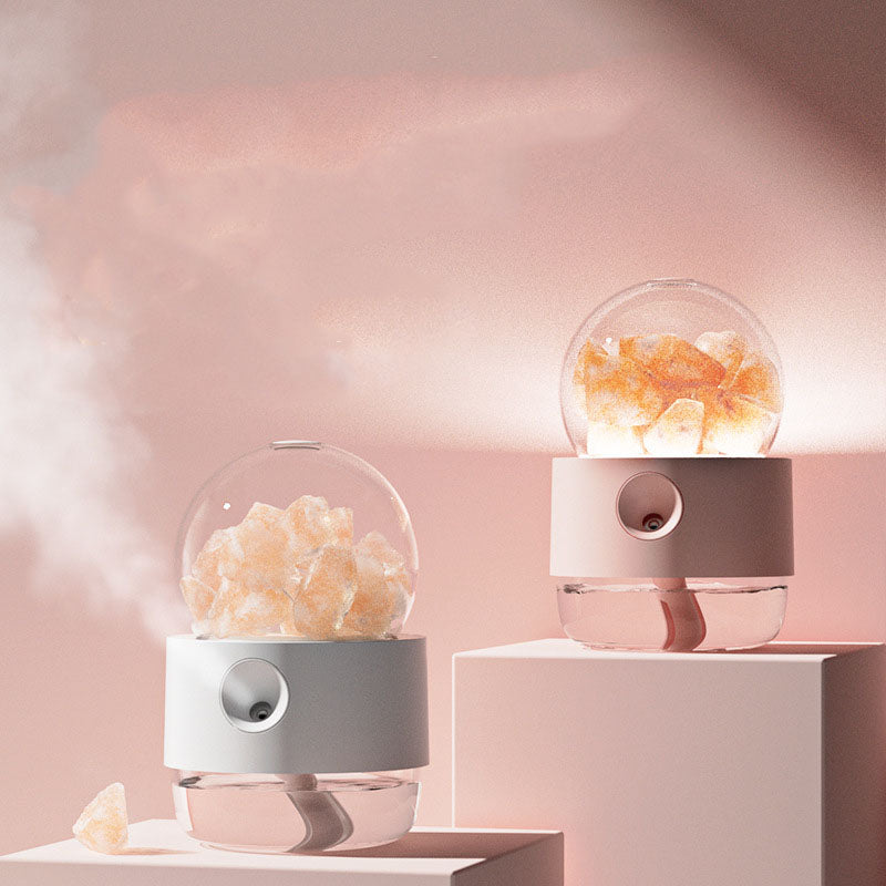 Creative 300mL Wind Crystal Ball Humidifier USB Household Hydration Nano Large Spray Salt Stone Night Light