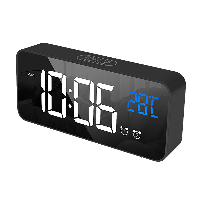 black color MUSIC ALARM CLOCK