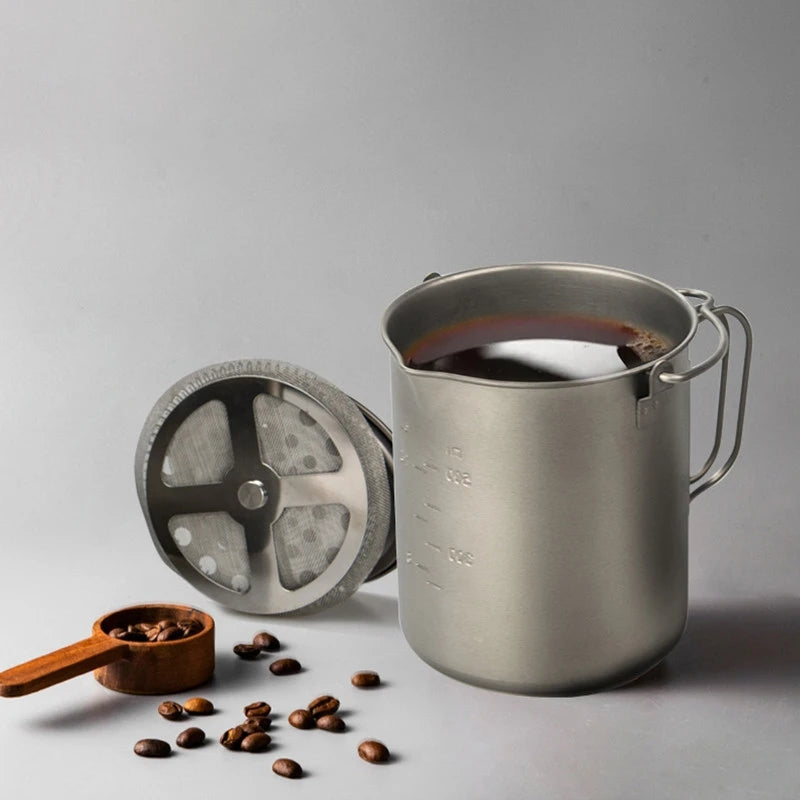 Pure Titanium French Press Coffee Pot