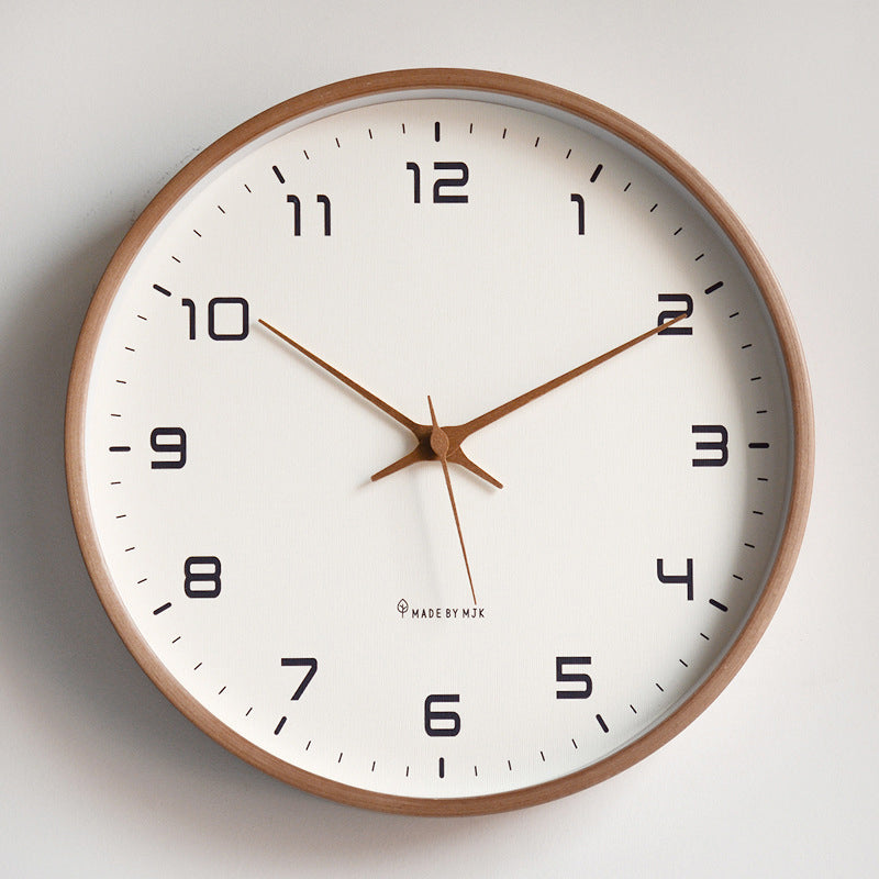 large wood wall clock