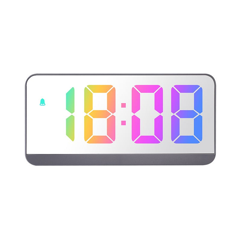 8009D White Shell mirror clock | love-gadgets
