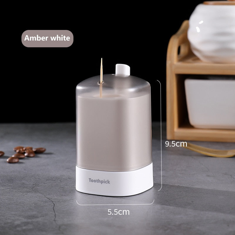 Dimension of Amber White Color toothpick holder