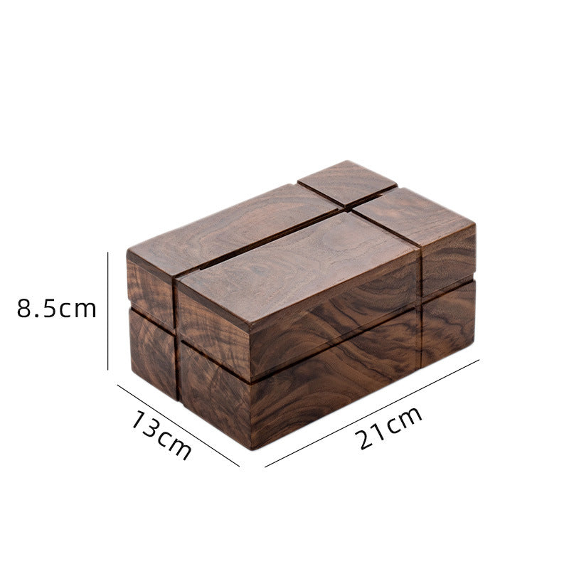 Black Walnut Solid Wood Tissue Box