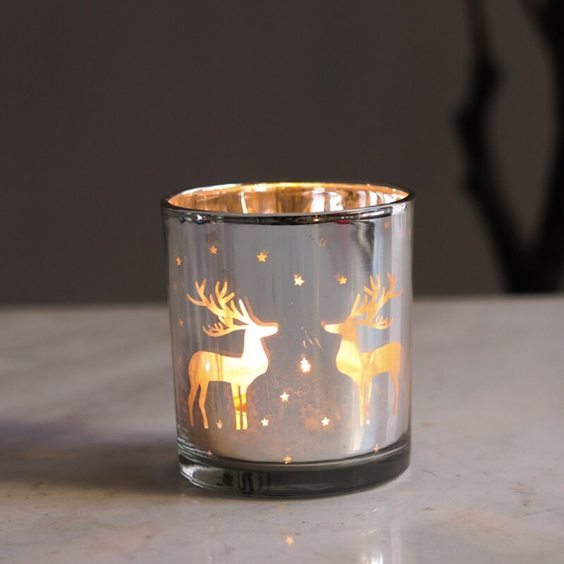 Silver Scented Handmade Candle Container