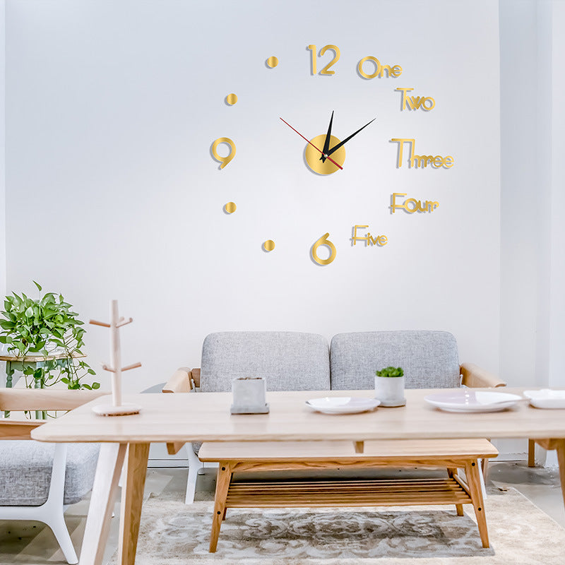 living room gold wall clock