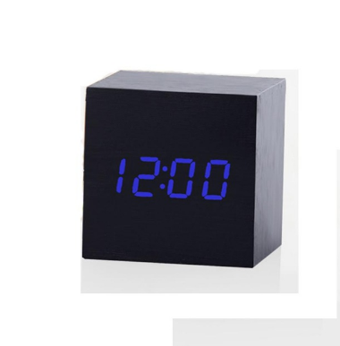 Blue color time on a table clock