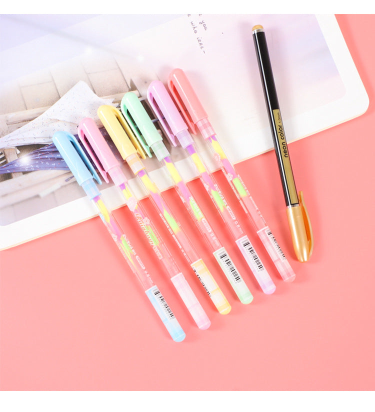 Creative 12 color pastel pen glitter
