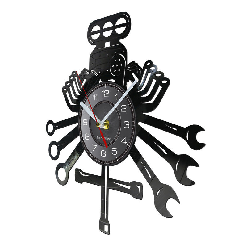 Wall Clock Car Maintenance Decoration