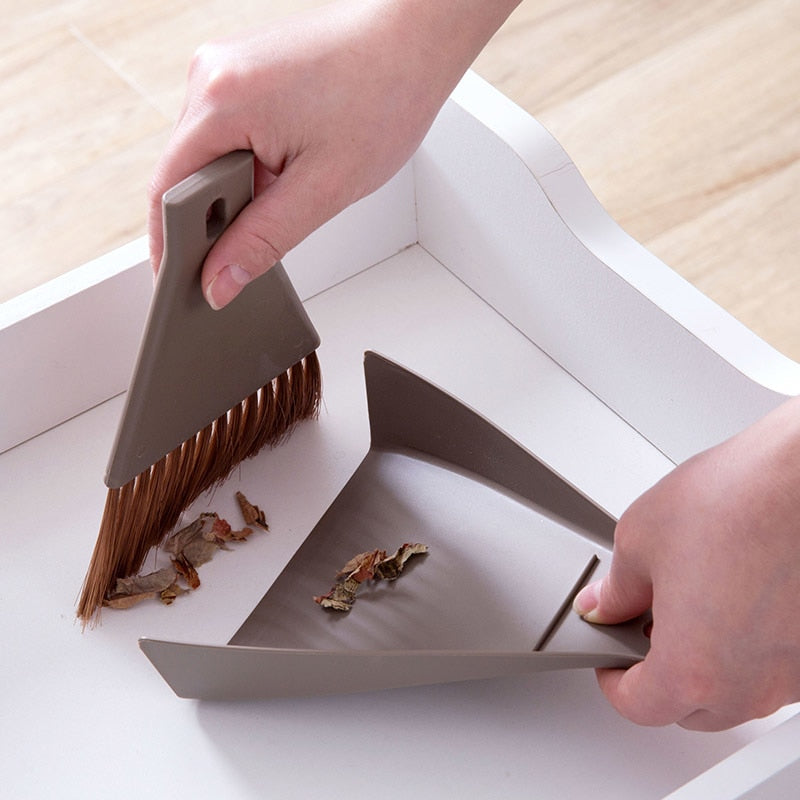 Mini Desktop Broom and Dustpan Set