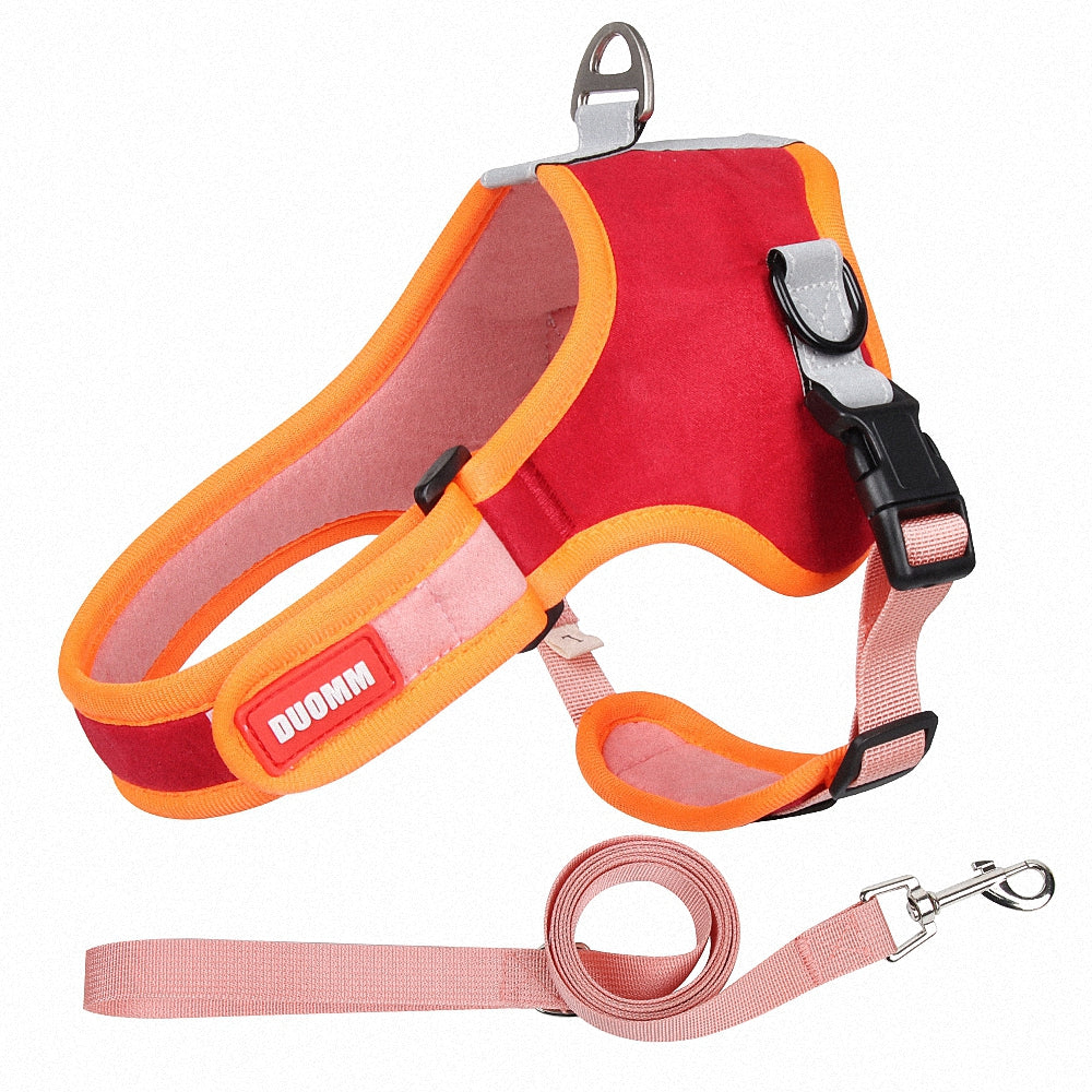 Pet Harness Suede Saddle Pet Leash 