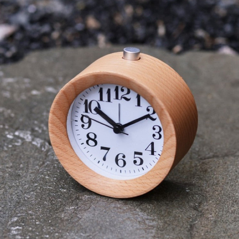 wood alarm clock