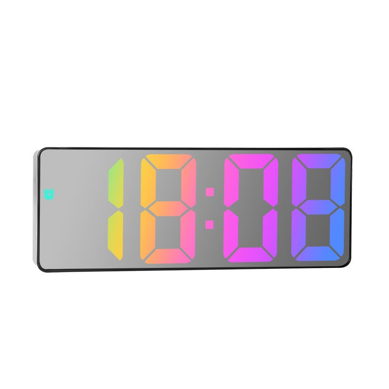 0725 Black Shell Mirror D mirror wall clock