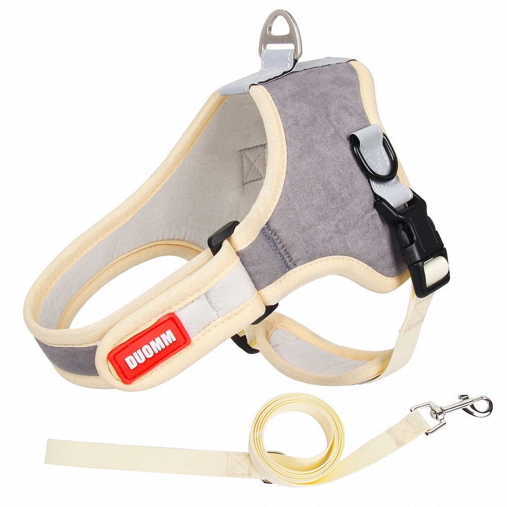 Pet Harness Suede Saddle Pet Leash 