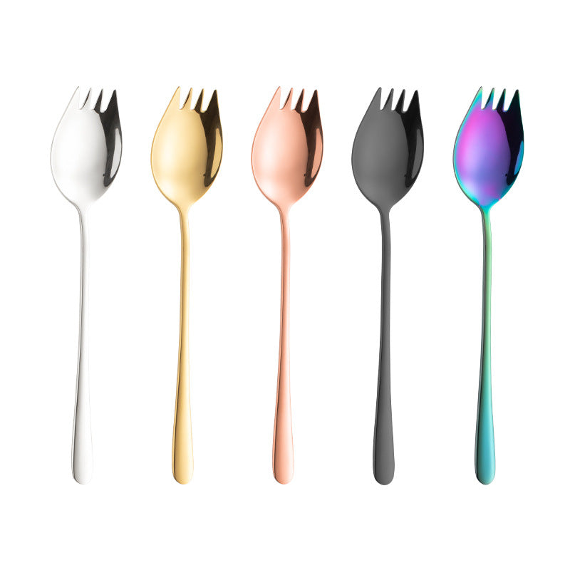 Stainless Steel Spoon Long Handle Korean Spoon And Fork