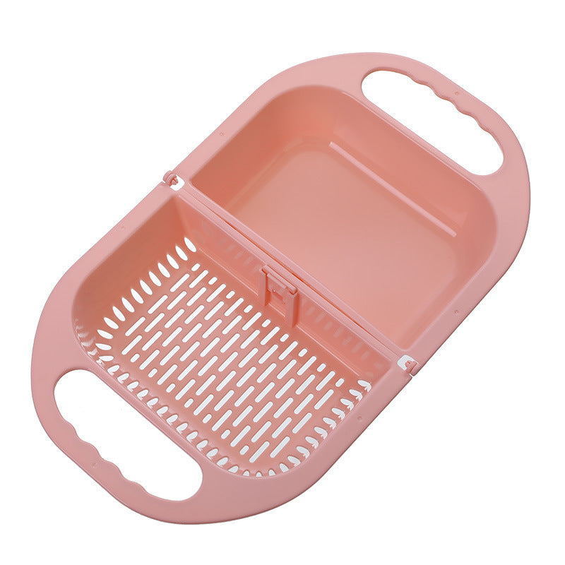 Pink Color Plastic Vegetable Washbasin