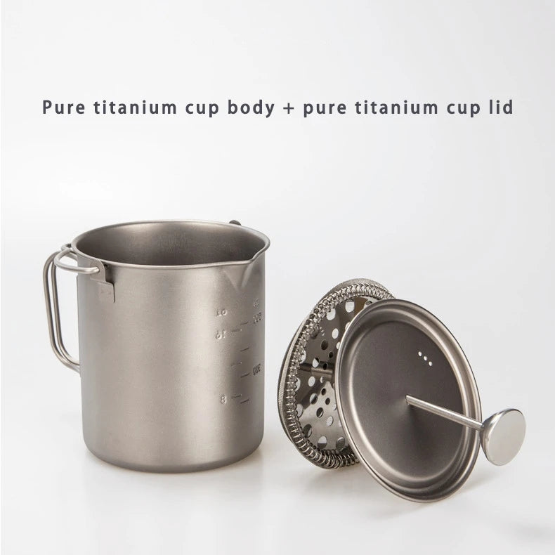 Pure Titanium French Press Coffee Pot