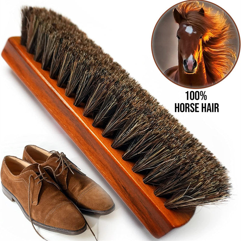 Wood Horsehair Shoe Brush