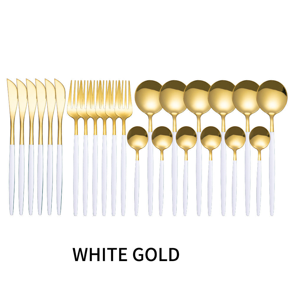 White Gold 24 Piece Set