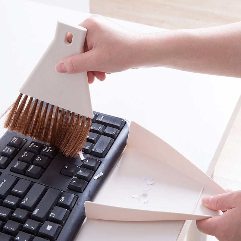 Mini Desktop Broom and Dustpan Set