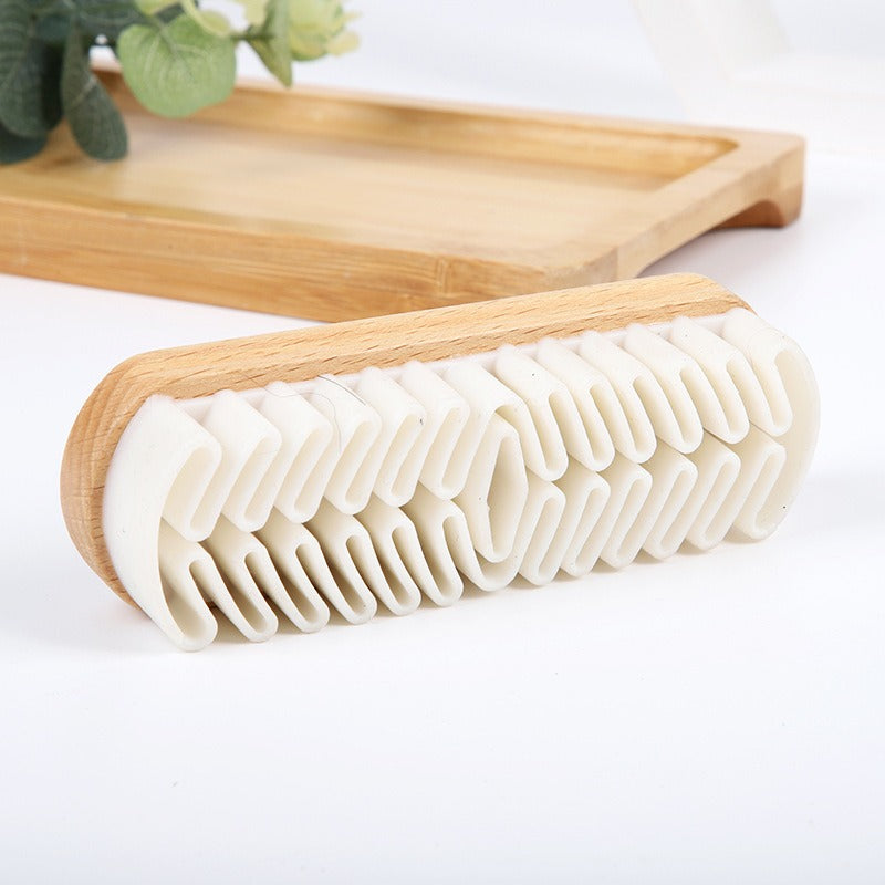 Suede Shoes Wooden Handle Raw Rubber Brush