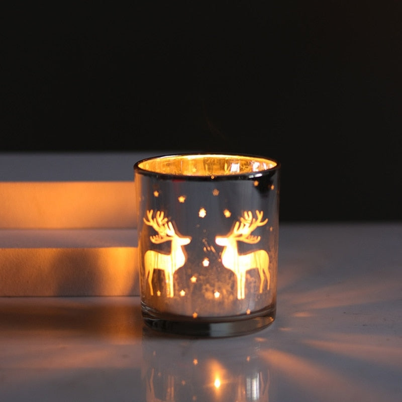 Silver Scented Handmade Candle Container