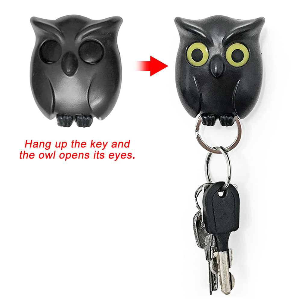 Owl-Shaped Key Hooks