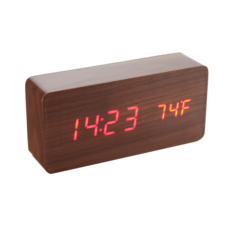 Brown red wood clock