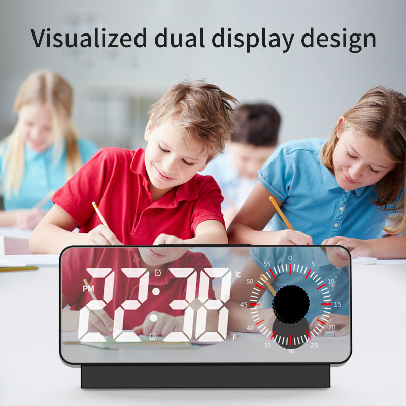 shelf clock with dual display design