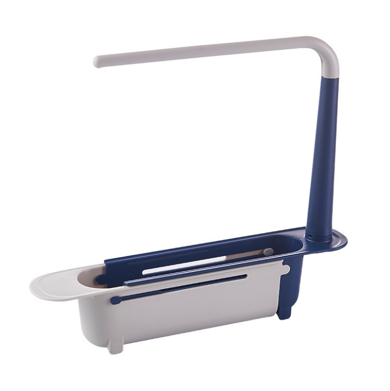 Blue Color Water Rack Kitchen Retractable Drain Rack