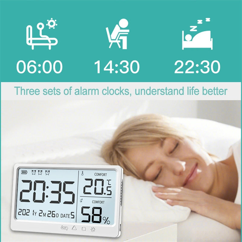 High-precision Temperature, Humidity meter, and Alarm Clock