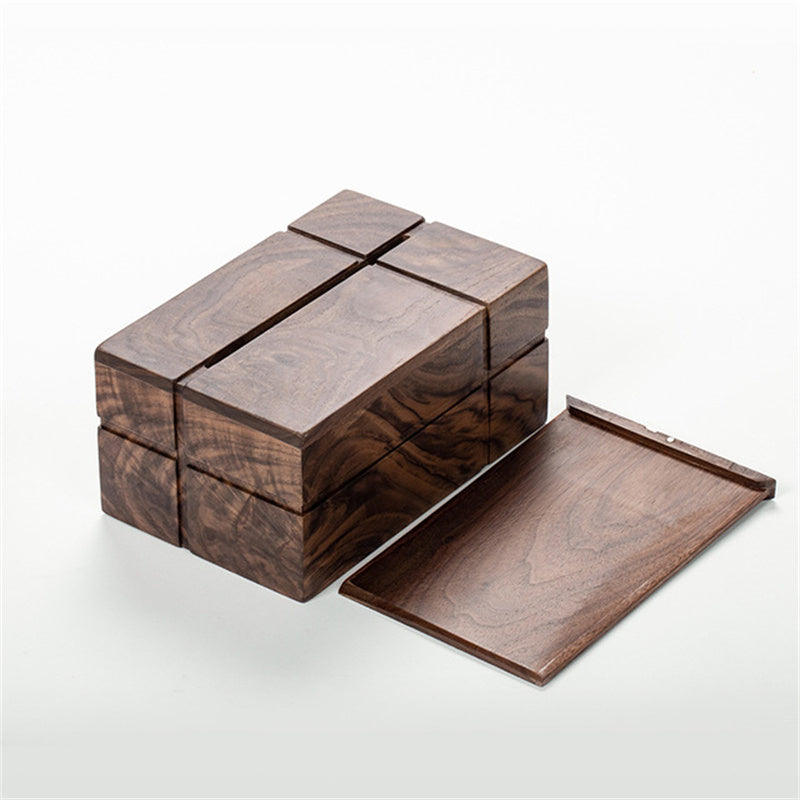 Black Walnut Solid Wood Tissue Box