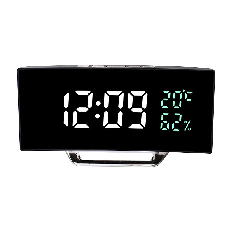 Curved screen design table clock