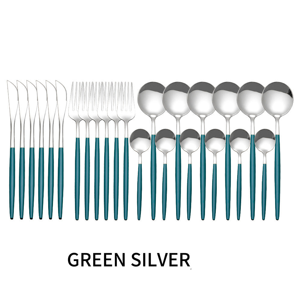 Green Silver 24 Piece Set