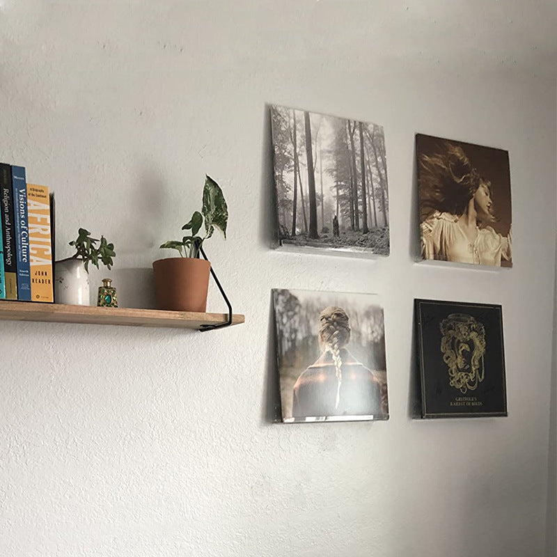 Transparent Vinyl Record Display Shelf