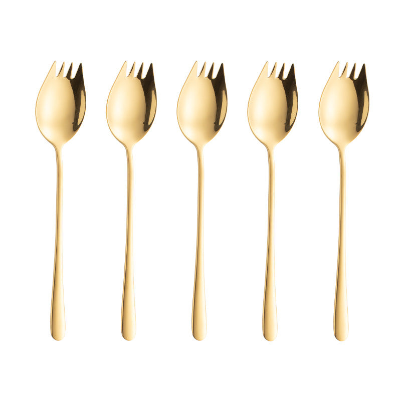 Stainless Steel Spoon Long Handle Korean Spoon And Fork