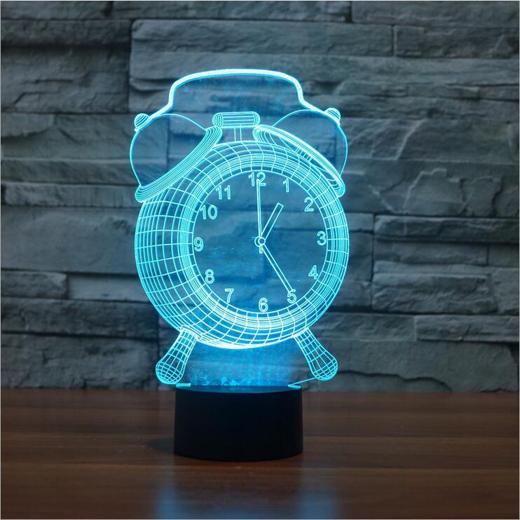 3D Clock LED Night Light | love-gadgets