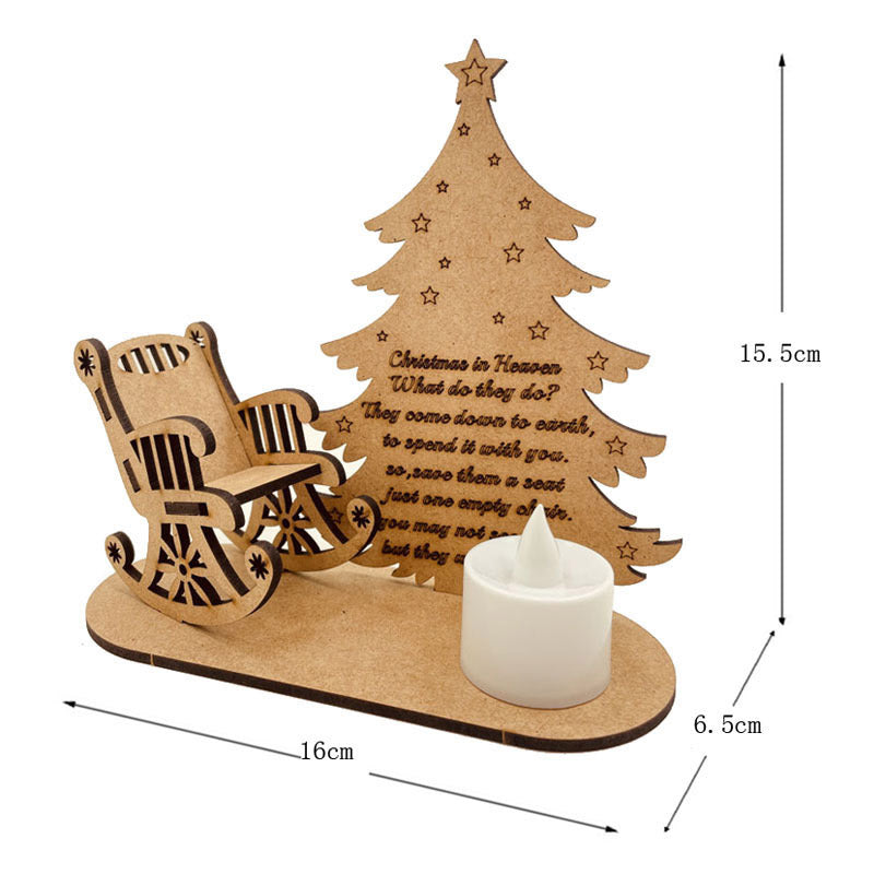 Christmas Lamps Wooden Ornaments