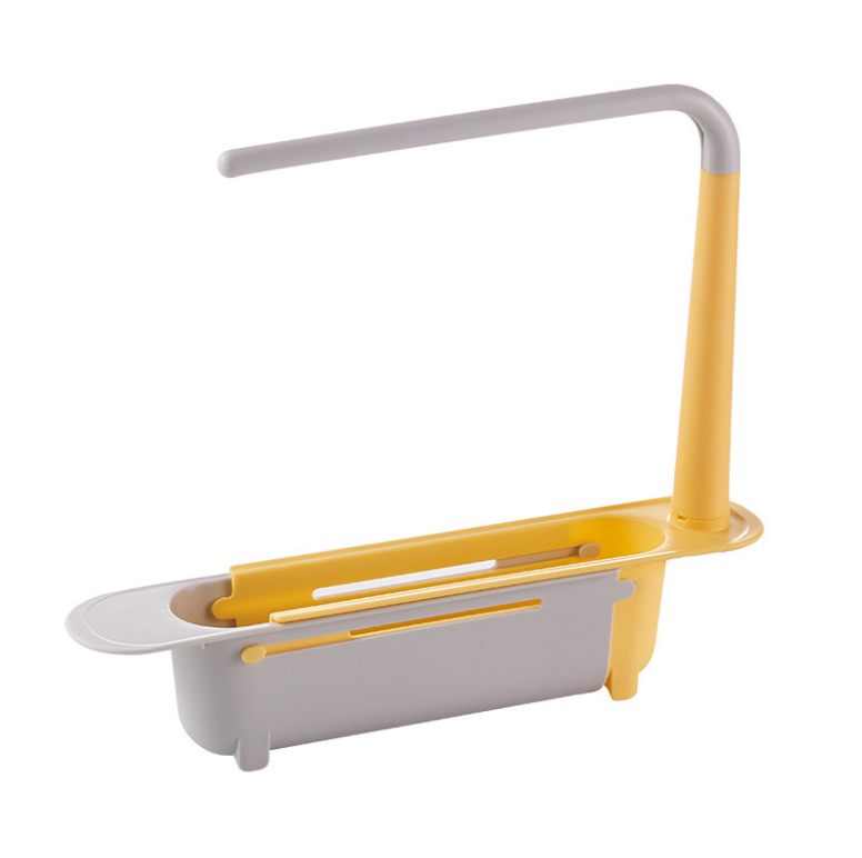 Yellow color Water Rack Kitchen Retractable Drain Rack