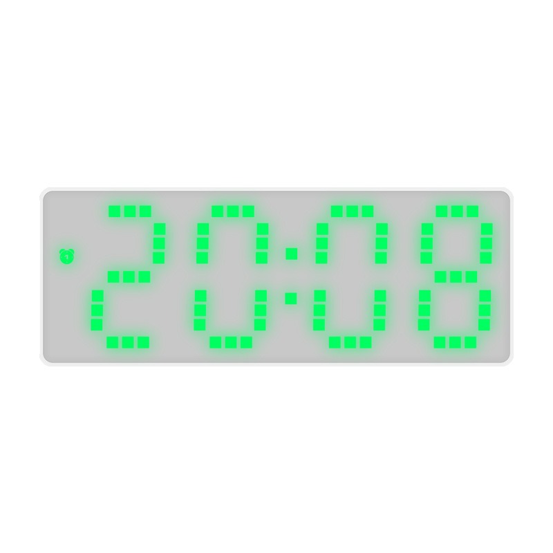 8017 Green Light mirror wall clock | love-gadgets
